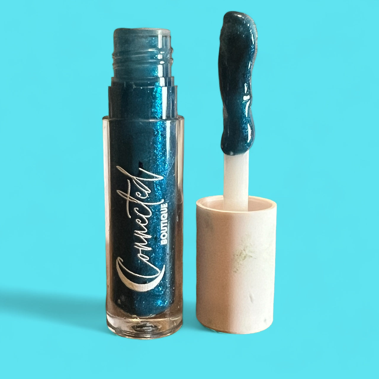 80s- Turquoise Duochrome Lip Gloss with vanilla scent